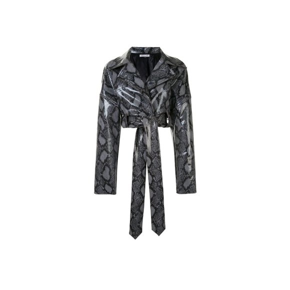 LaQuan Smith Teddy Bear Python-Print Jacket - Picture 12 of 12